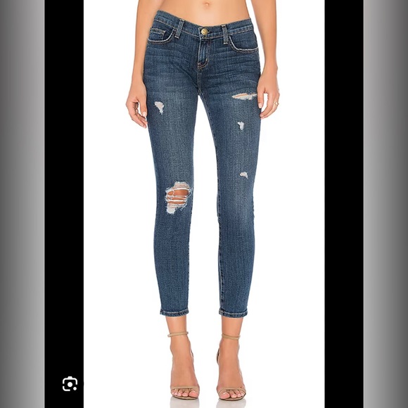 Current/Elliott the easy stiletto distressed jeans skinny Sz 27 - Picture 1 of 13